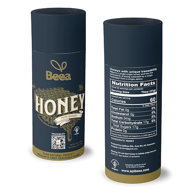 Premium Honey + FREE Wood Dipper | 2 Bottles of 8 Ounces Each (2 x 8 oz)