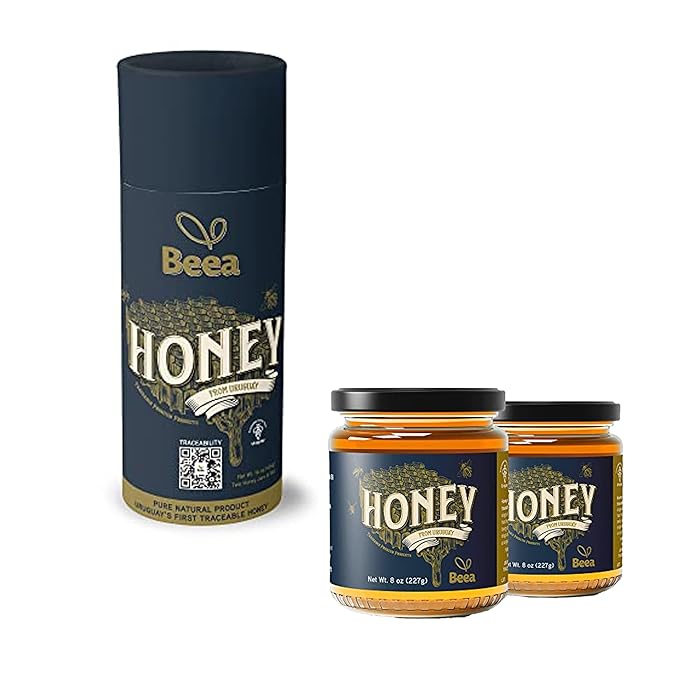Premium Honey + FREE Wood Dipper | 2 Bottles of 8 Ounces Each (2 x 8 oz)
